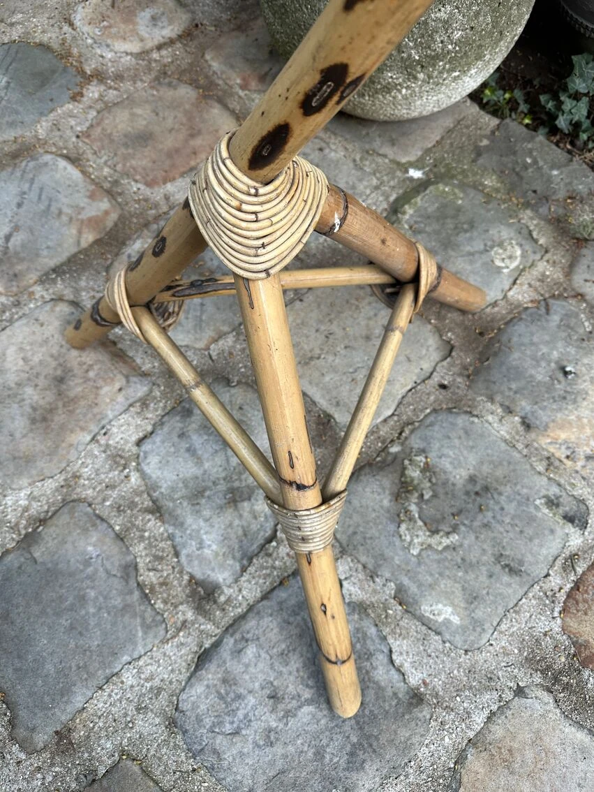 Porte Plantes Vintage - Rotin Et Bambou - Tête De Serpent 13 Porte Plantes Vintage - Rotin Et Bambou - Tête De Serpent – Image 11