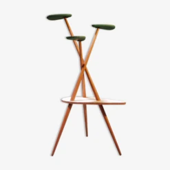 Porte Plante En Bois Formica Et Fibre De Verre Origine Tchécoslovaque 1950/1960