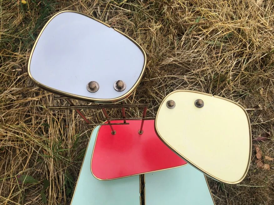 Porte Plante Sellette Table Guéridon Formica Années 60 13 Porte Plante Sellette Table Guéridon Formica Années 60 – Image 11