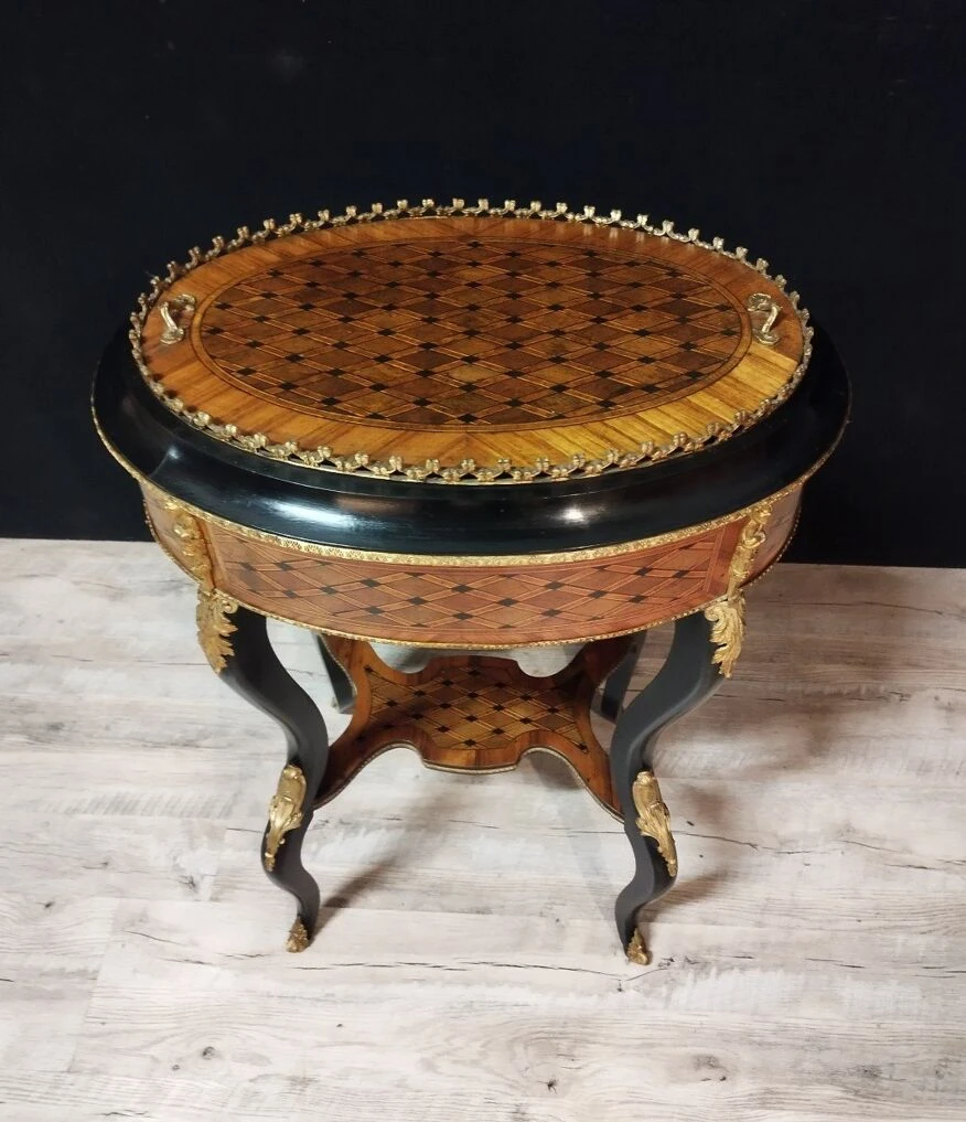 Jardinière Napoléon III Marqueterie 8 Jardinière Napoléon III Marqueterie – Image 6