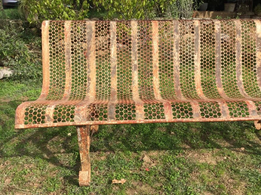 Banc Métal Oxydé René Malaval 1950 7 Banc Métal Oxydé René Malaval 1950 – Image 5