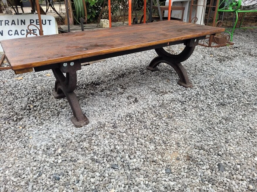 Banc Ou Table Basse De Jardin Piètements En Fonte 150×56cms 9 Banc Ou Table Basse De Jardin Piètements En Fonte 150×56cms – Image 7