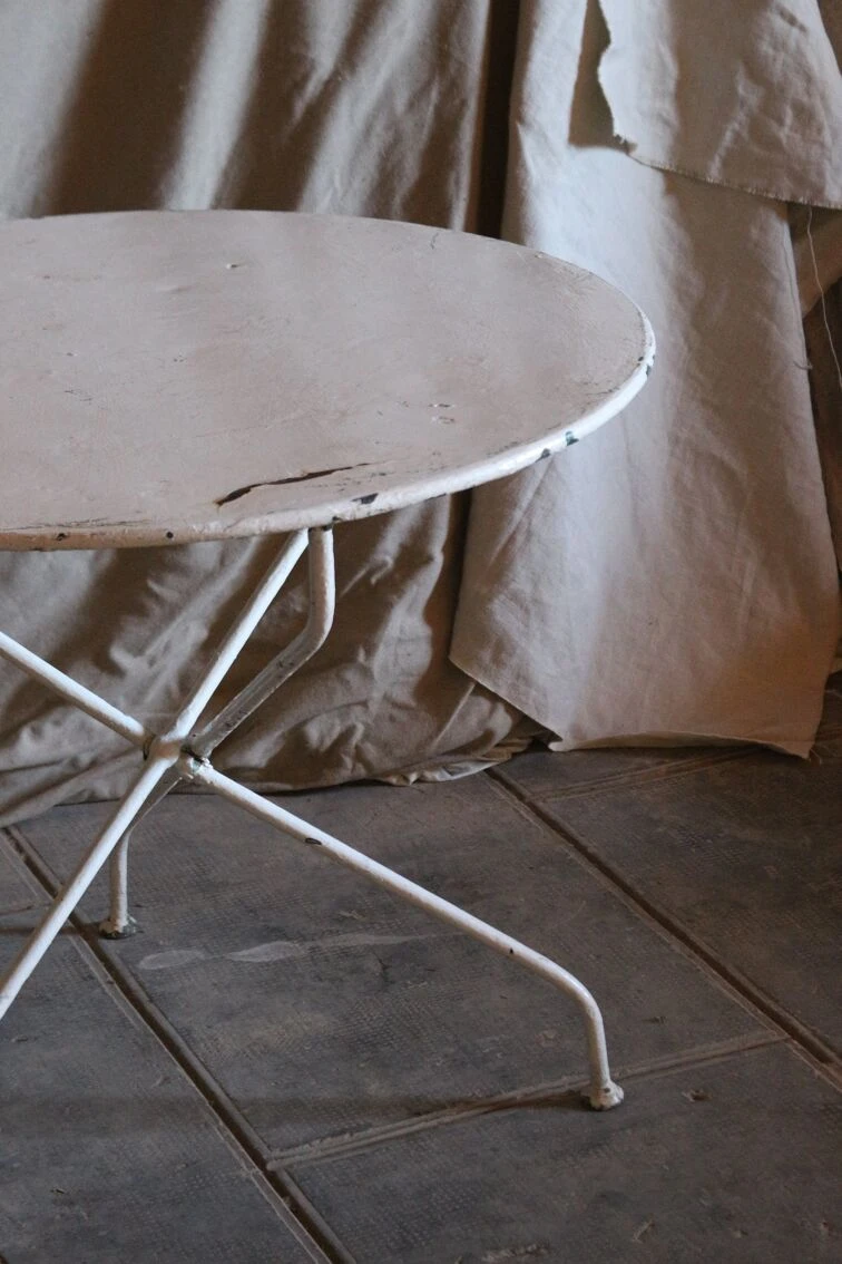 Table Pliante De Jardin En Fer Forgé Blanche 5 Table Pliante De Jardin En Fer Forgé Blanche – Image 3