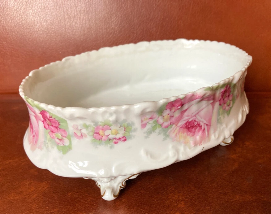 Jardinière Ancienne En Porcelaine De Limoges à Déco De Roses Fin XIXe 8 Jardinière Ancienne En Porcelaine De Limoges à Déco De Roses Fin XIXe – Image 6