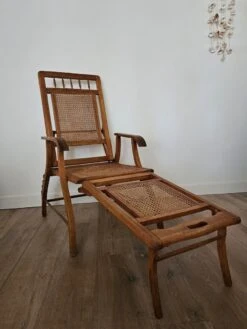 Chaise Longue Pont De Bateau Cannée En Bois -Jardin Fournitures Boutique 372d18fe 6ea2 4652 8529 e3db82c06ba9