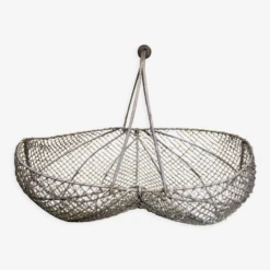 Panier De Maraicher, Métal Et Bois, Déco Art Populaire