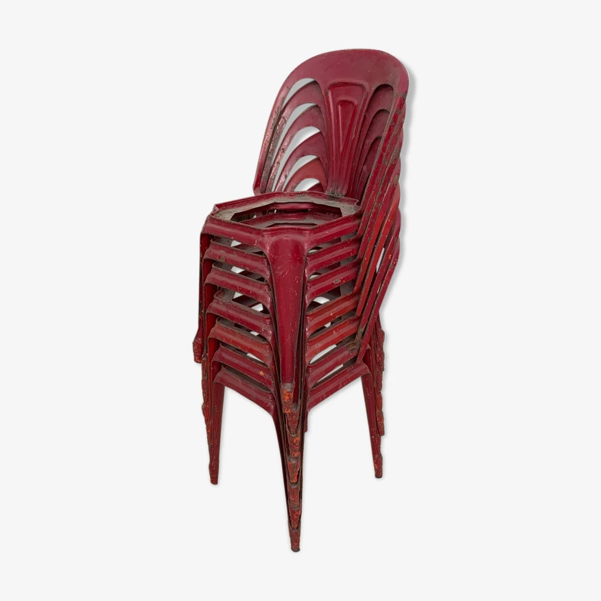 Lot De 7 Chaises Joseph Mathieu Bordeaux Années 30 3 Lot De 7 Chaises Joseph Mathieu Bordeaux Années 30