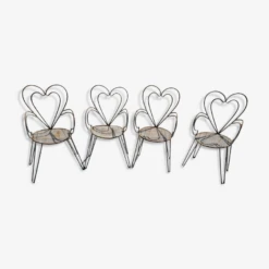 Chaises De Jardin En Fer En Forme De Coeur