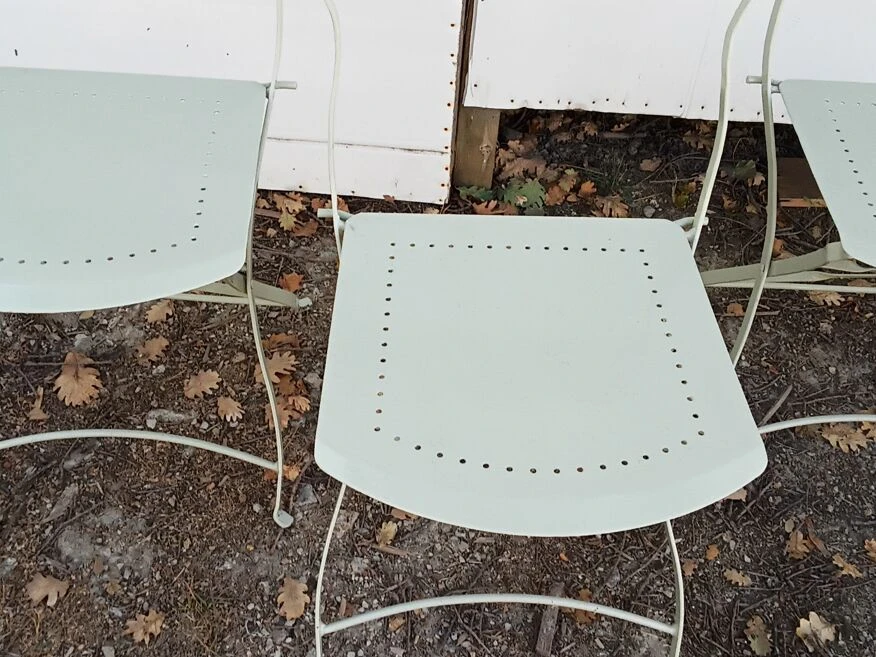 4 Chaises Pliantes En Fer 7 4 Chaises Pliantes En Fer – Image 5