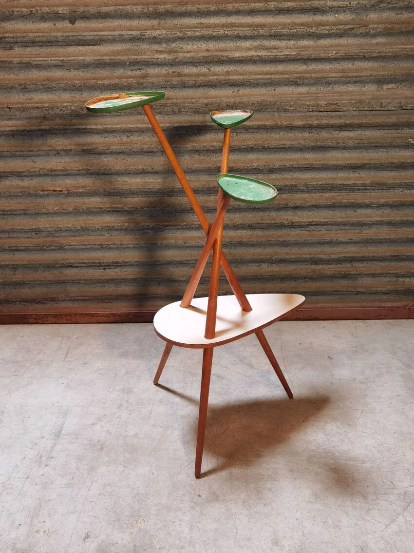 Porte Plante En Bois Formica Et Fibre De Verre Origine Tchécoslovaque 1950/1960 18 Porte Plante En Bois Formica Et Fibre De Verre Origine Tchécoslovaque 1950/1960 – Image 16