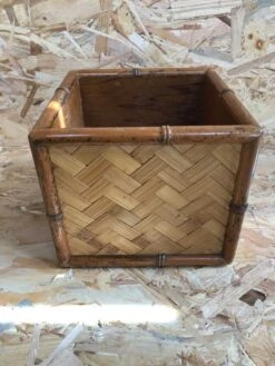 Cache Pot Plantes Carré En Bambou & Rotin Tressé Vintage -Jardin Fournitures Boutique 429b276a 5288 4003 a3dd df261312a886