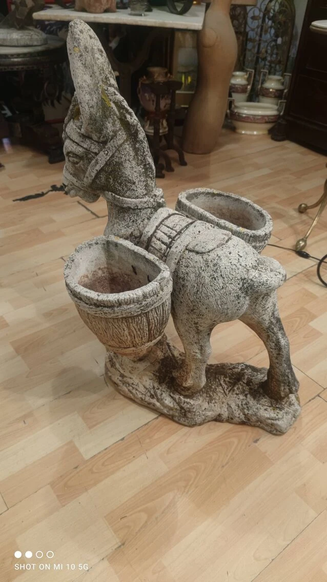 Âne Porte Plantes En Poussière De Marbre Reconstitué De La Maison Italgarden 6 Âne Porte Plantes En Poussière De Marbre Reconstitué De La Maison Italgarden – Image 4