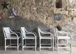 Ensemble De 4 Fauteuils De Jardin Hugonet En Plastique Blanc - Made In France Design 1970 -Jardin Fournitures Boutique 45110dc9 ddcc 46c7 b640 a7b30a37bb2d