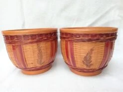 Duo De Cache-pot Vintage Osier Tressé -Jardin Fournitures Boutique 45dbb988 11e4 46aa a0bf ca08f2557366