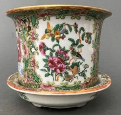 Cache-pot Et Sa Soucoupe Canton Porcelaine XIXe -Jardin Fournitures Boutique 466d401c 59fa 4c47 b258 5e62e8f99802