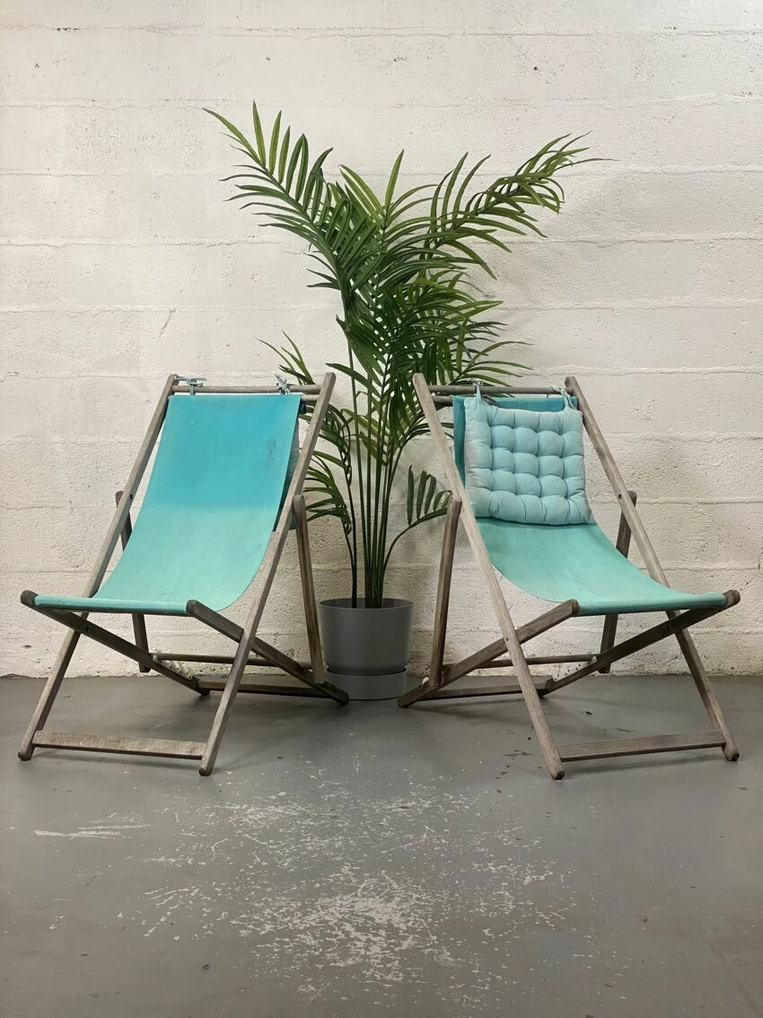 Lot De 2 Chaises Longues Bleues 15 Lot De 2 Chaises Longues Bleues – Image 13