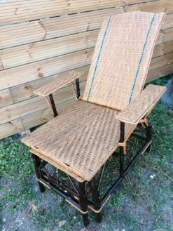Chaise Longue En Rotin Début XX ème -Jardin Fournitures Boutique 4846c81a cf8d 4e88 b4e6 58d04f45411c