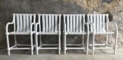 Ensemble De 4 Fauteuils De Jardin Hugonet En Plastique Blanc - Made In France Design 1970 -Jardin Fournitures Boutique 48fec53c b5a8 4573 a790 12fbab9df26a