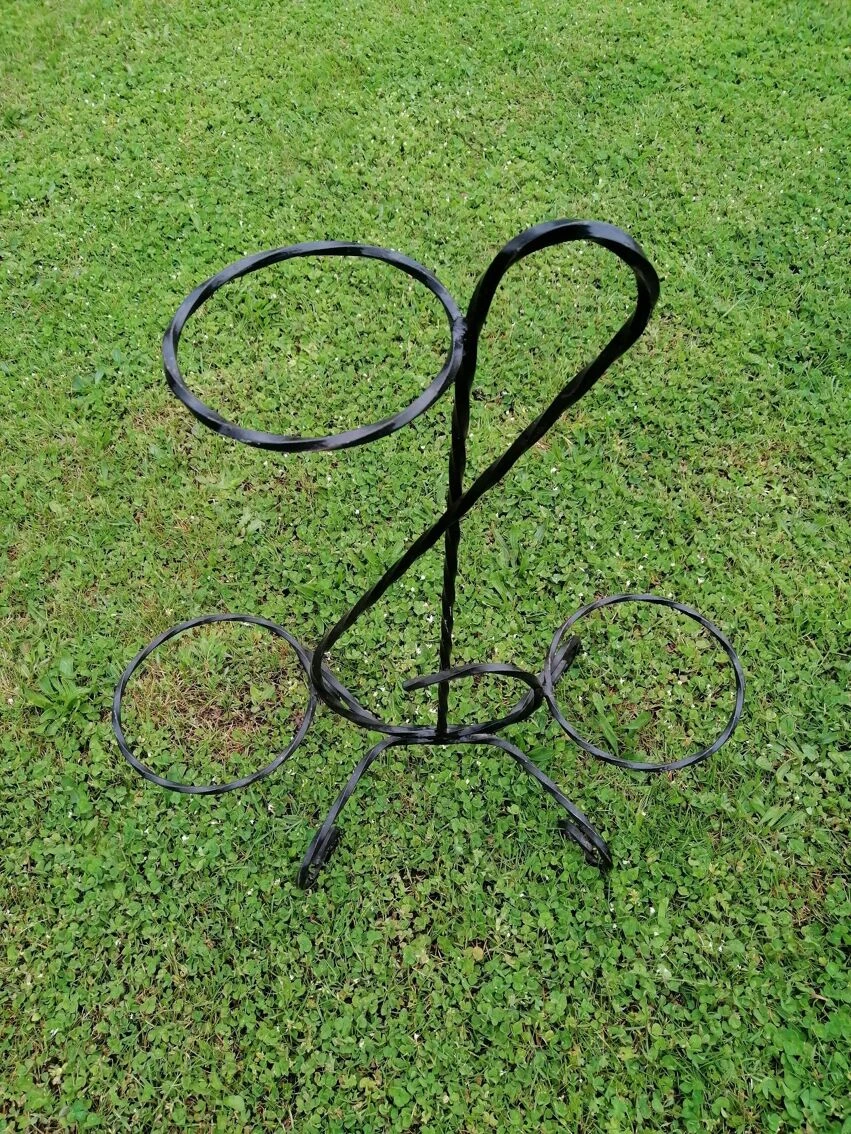 Support à Pots De Fleur Fer Forge Vintage Année 1950 1960 6 Support à Pots De Fleur Fer Forge Vintage Année 1950 1960 – Image 4