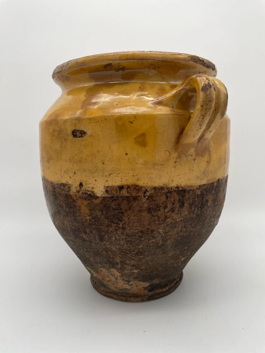 Ancien Pot à Confit En Terre Cuite Jaune Vernissé XIX Eme 17 Ancien Pot à Confit En Terre Cuite Jaune Vernissé XIX Eme – Image 15
