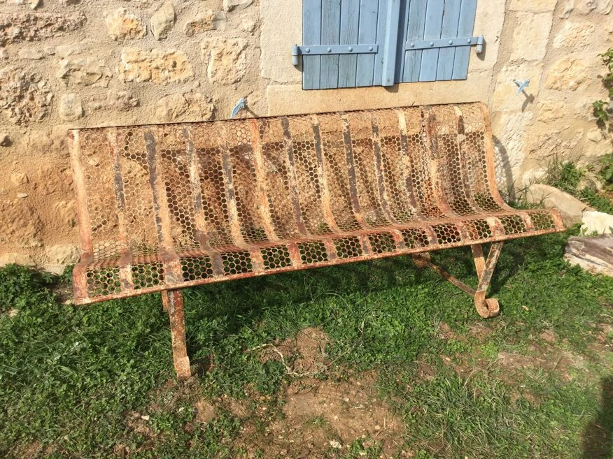 Banc Métal Oxydé René Malaval 1950 4 Banc Métal Oxydé René Malaval 1950 – Image 2