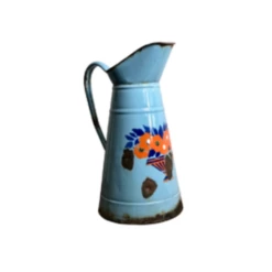 Broc émaillé Bleu Motif Fleurs -Jardin Fournitures Boutique 4be2e600 fcd7 420e 859b e112c21e079b