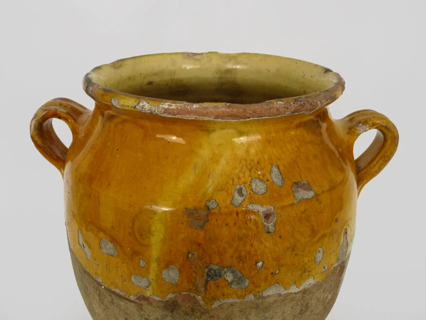 Pot à Confit Jaune Vernissé, Sud Ouest De La France, XIXème 9 Pot à Confit Jaune Vernissé, Sud Ouest De La France, XIXème – Image 7