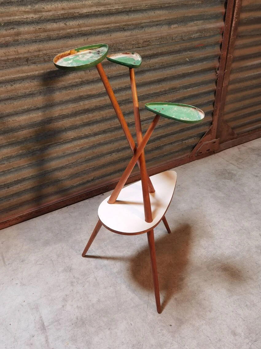 Porte Plante En Bois Formica Et Fibre De Verre Origine Tchécoslovaque 1950/1960 11 Porte Plante En Bois Formica Et Fibre De Verre Origine Tchécoslovaque 1950/1960 – Image 9