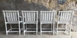 Ensemble De 4 Fauteuils De Jardin Hugonet En Plastique Blanc - Made In France Design 1970 -Jardin Fournitures Boutique 553e5bb9 fa6f 45f4 a871 5b160be98082