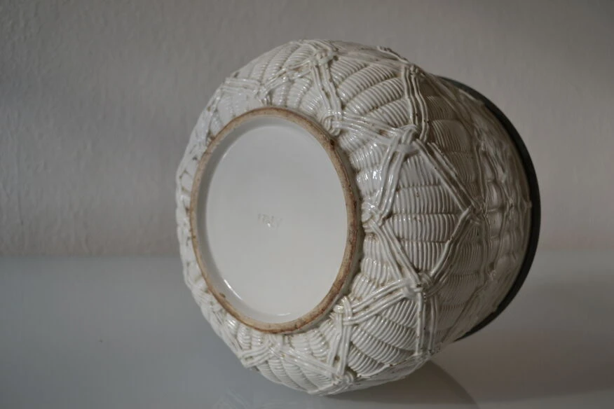 Cache Pot Vintage Céramique à L'imitation De L'osier 11 Cache Pot Vintage Céramique à L'imitation De L'osier – Image 9