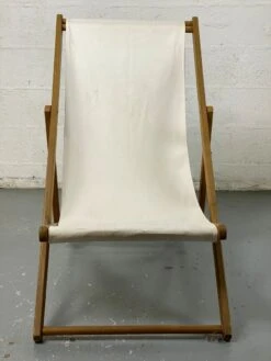 Transat Tissus Blanc Avec Structure En Bois -Jardin Fournitures Boutique 5662e1cb 96c1 4731 a401 bbbbea3d3941