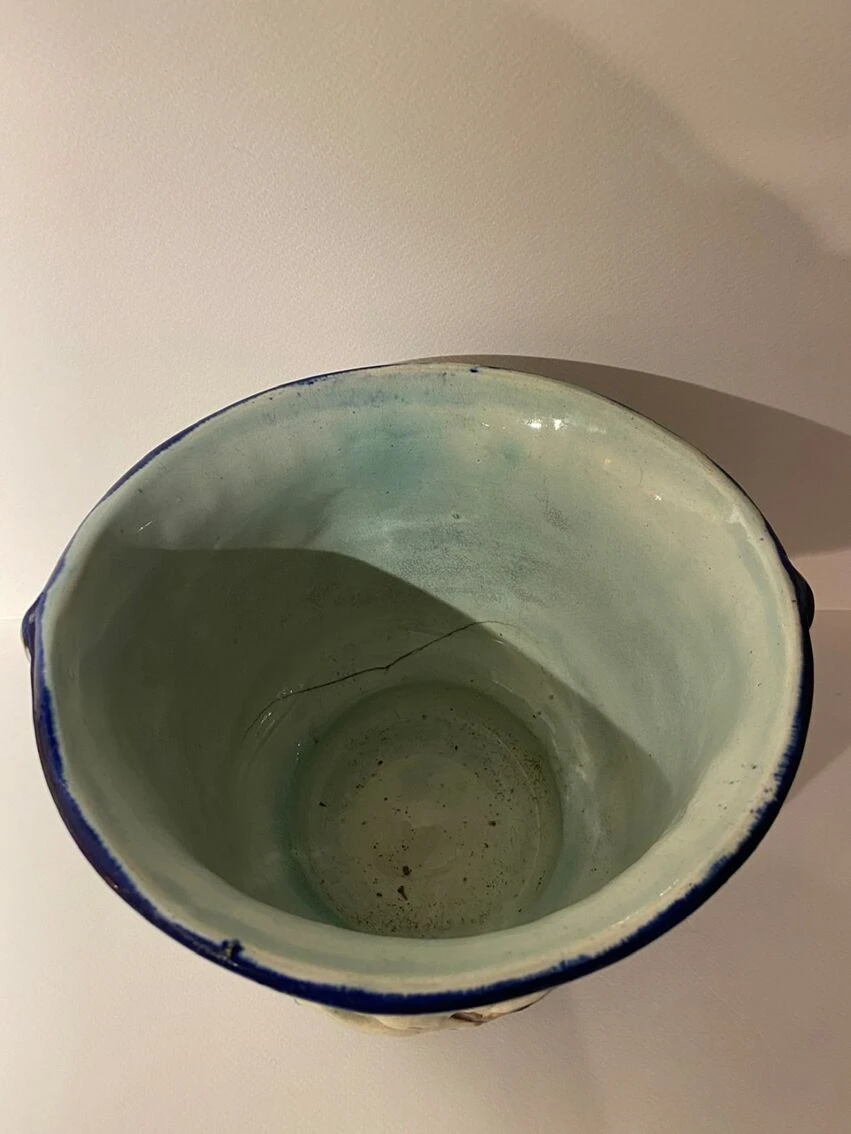 Cache Pot, Barbotine Ancienne Début XX Siècle 9 Cache Pot, Barbotine Ancienne Début XX Siècle – Image 7