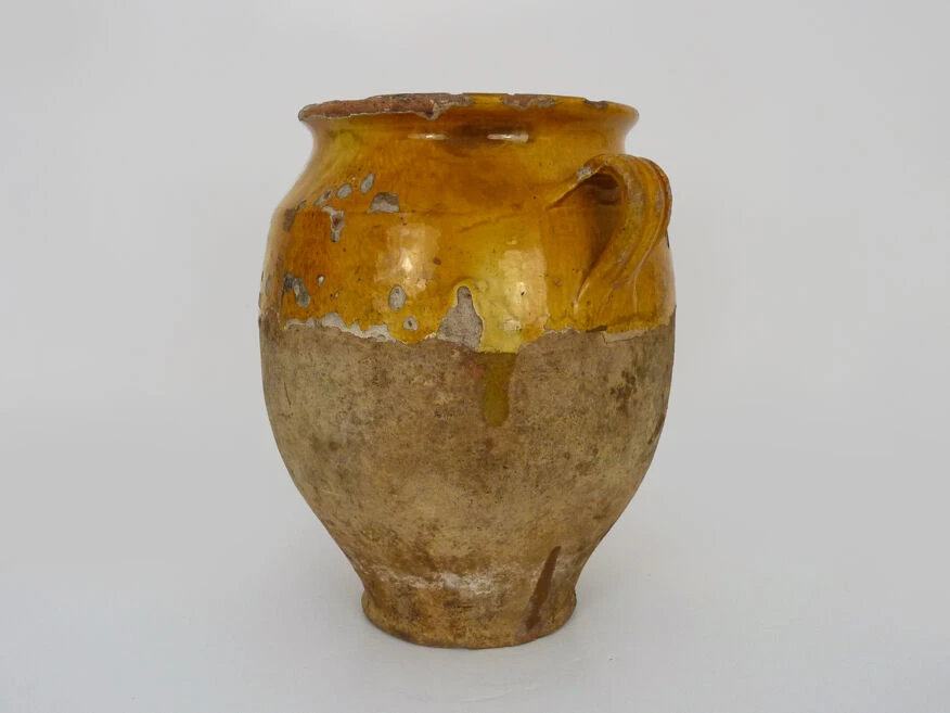 Pot à Confit Jaune Vernissé, Sud Ouest De La France, XIXème 6 Pot à Confit Jaune Vernissé, Sud Ouest De La France, XIXème – Image 4