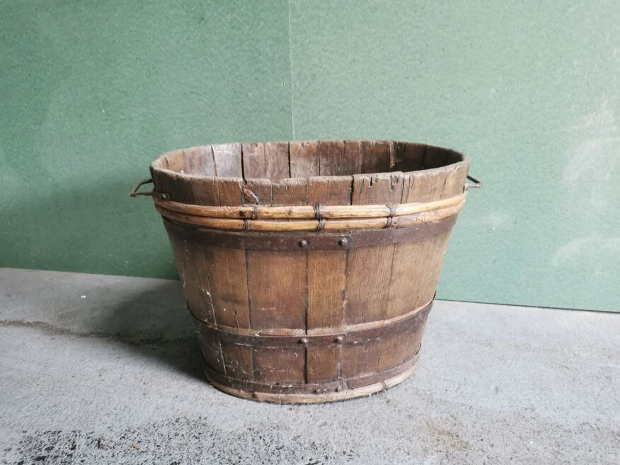 Ancien Bac à Vendange En Bois 4 Ancien Bac à Vendange En Bois – Image 2