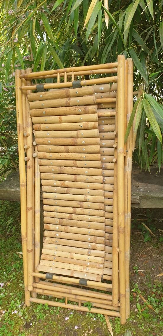 Paire De Chaises Longues En Bambou, Transats 12 Paire De Chaises Longues En Bambou, Transats – Image 10