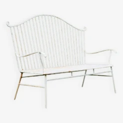 Banc De Jardin Vintage En Fer Et Métal Du Milieu Du Siècle, Années 50