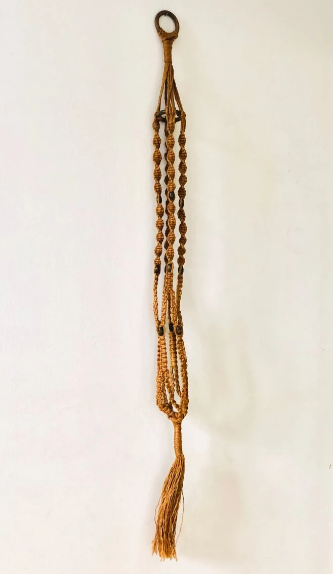 Suspension Porte-plante En Corde Tressée Et Perles 10 Suspension Porte-plante En Corde Tressée Et Perles – Image 8