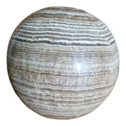 Sphère En Marbre Calcite à Bandes