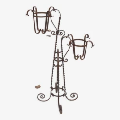 Support à Pots De Fleur Fer Forgé Vintage 1950-60