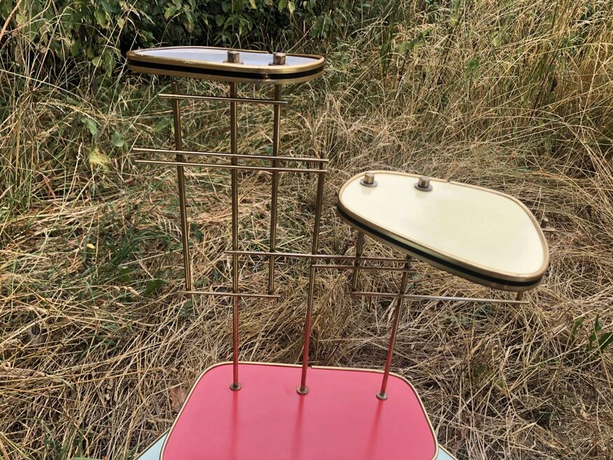 Porte Plante Sellette Table Guéridon Formica Années 60 15 Porte Plante Sellette Table Guéridon Formica Années 60 – Image 13