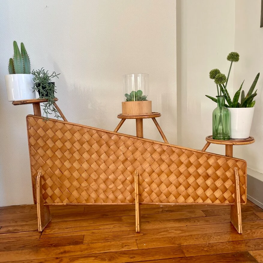 Jardinière Porte Plante En Rotin Vintage 4 Jardinière Porte Plante En Rotin Vintage – Image 2