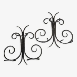 Paire De Portes Plante Mural Fer Forgé