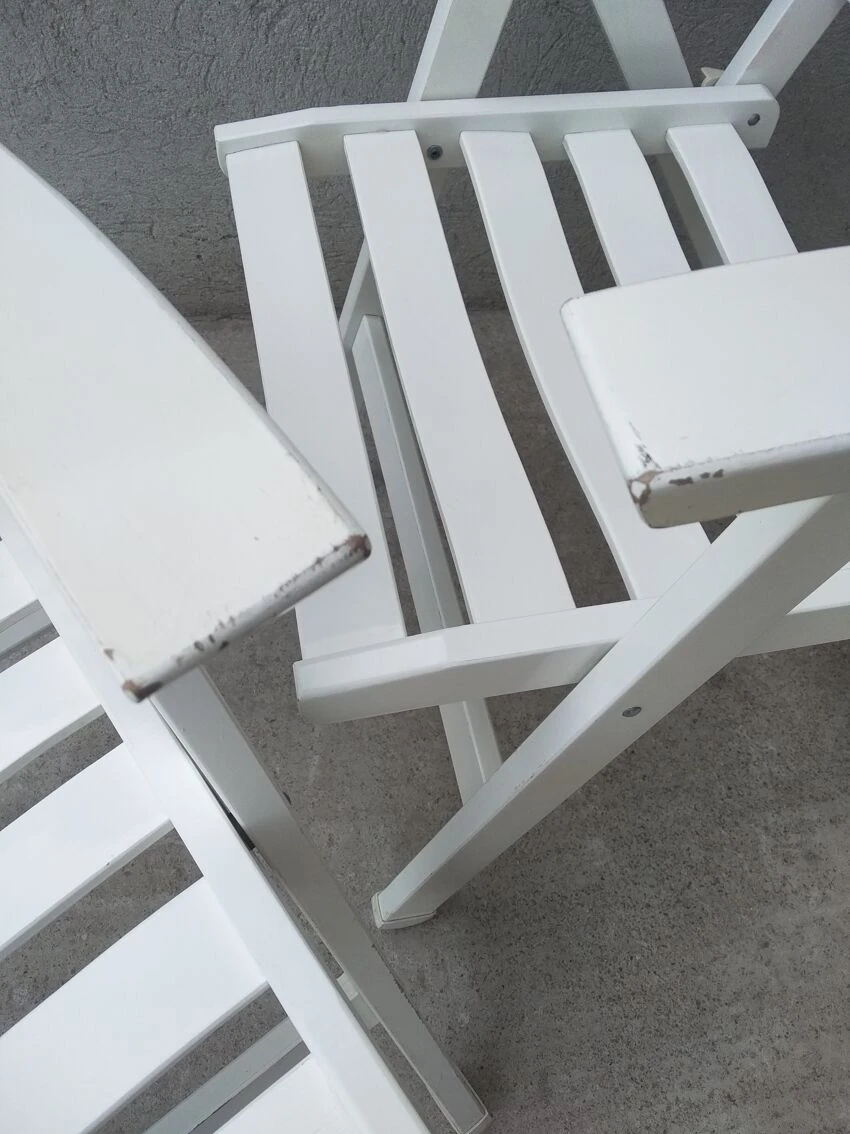 Fauteuils De Jardin Pliants En Bois Foppapedretti Vintage Italie 16 Fauteuils De Jardin Pliants En Bois Foppapedretti Vintage Italie – Image 14