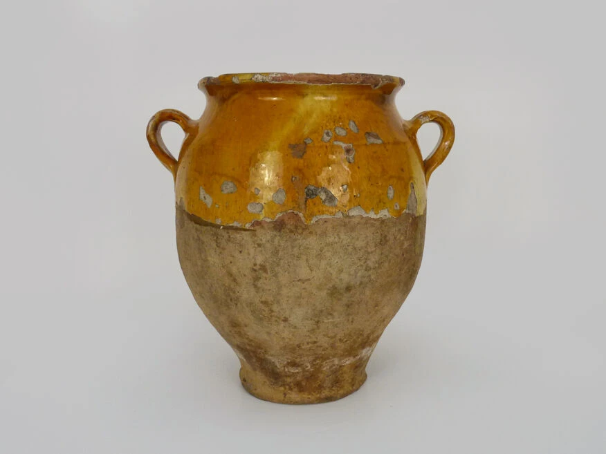 Pot à Confit Jaune Vernissé, Sud Ouest De La France, XIXème 4 Pot à Confit Jaune Vernissé, Sud Ouest De La France, XIXème – Image 2