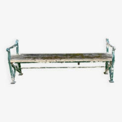 Ancien Banc De Jardin Vintage En Fonte