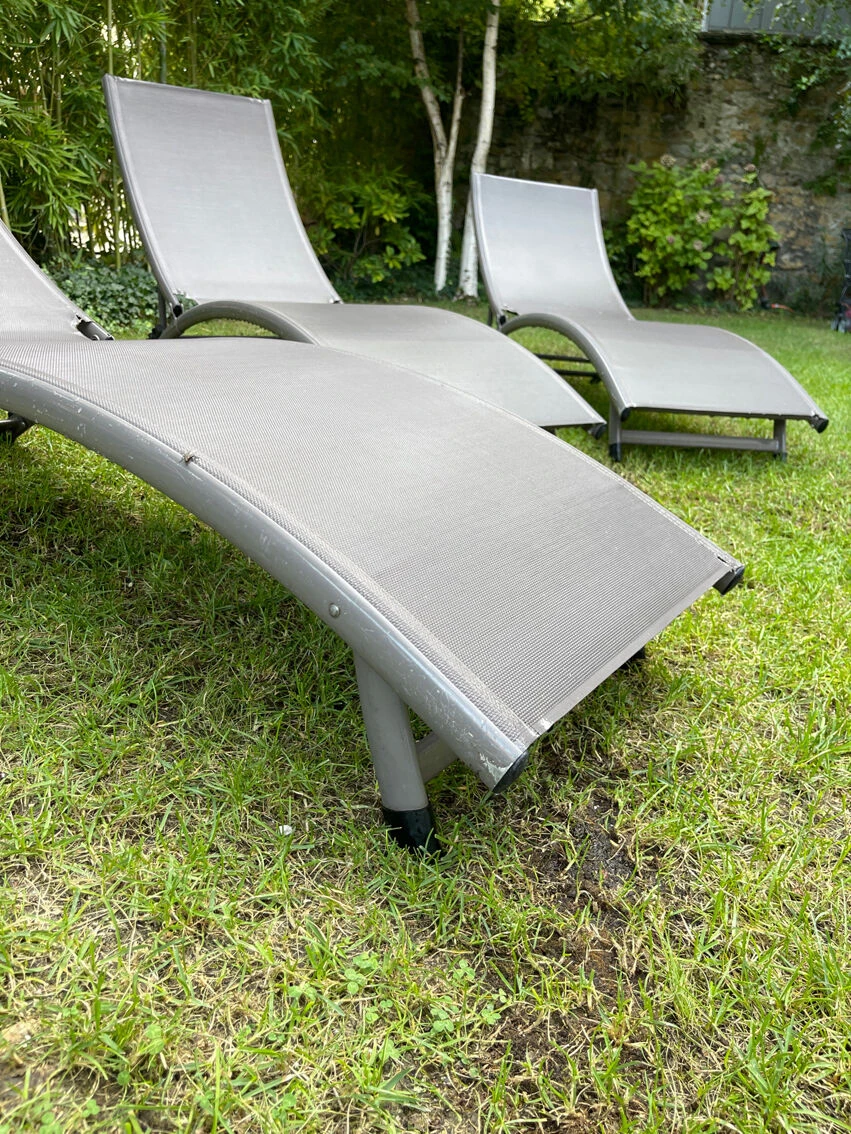Lot De 3 Chaises Longues De Jardin 5 Lot De 3 Chaises Longues De Jardin – Image 3