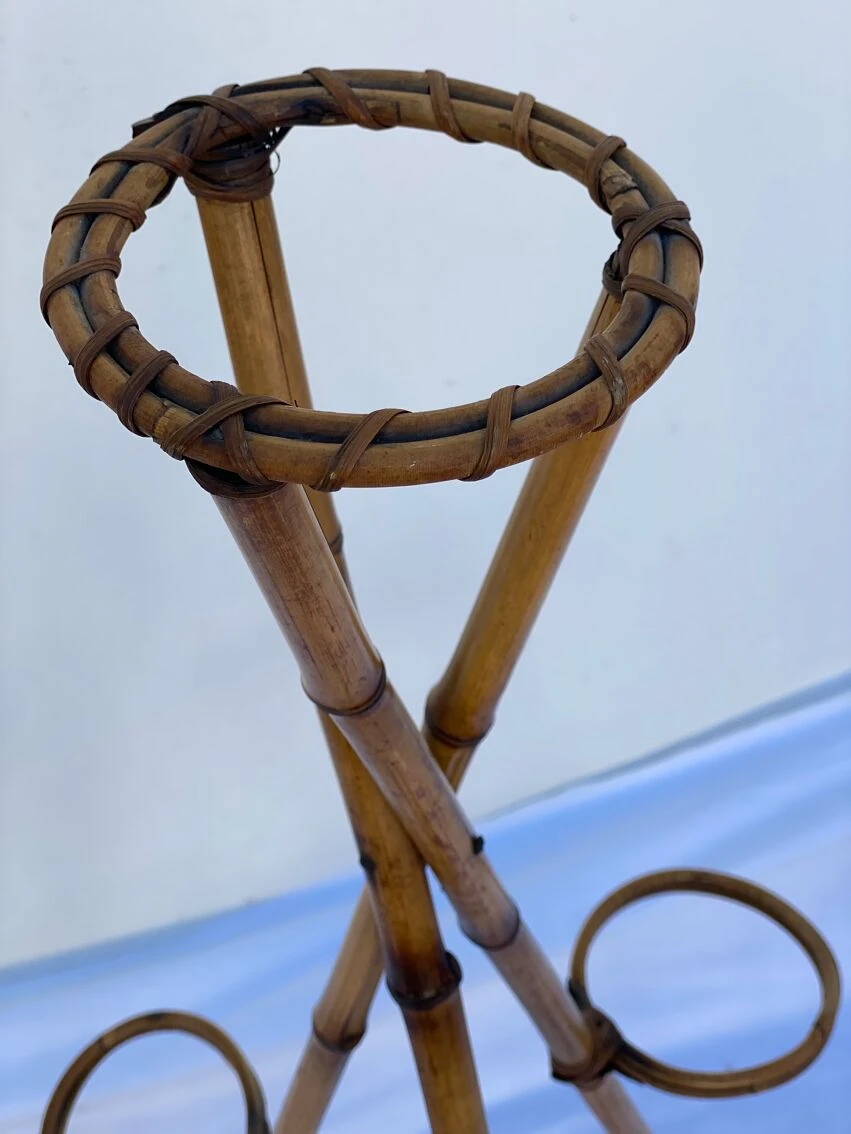 Porte-plante En Bambou Et Osier 8 Porte-plante En Bambou Et Osier – Image 6