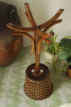 Porte-plante Vintage Roseau Tréssé Bois Courbé -Jardin Fournitures Boutique 6fb749c0 1432 4b48 adae a892c133888f