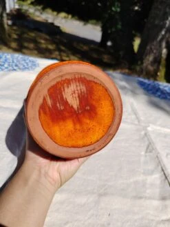 Cache Pot En Terre Cuite émaillée Orange -Jardin Fournitures Boutique 705bc061 0580 4065 80ce 6ef6376176c6