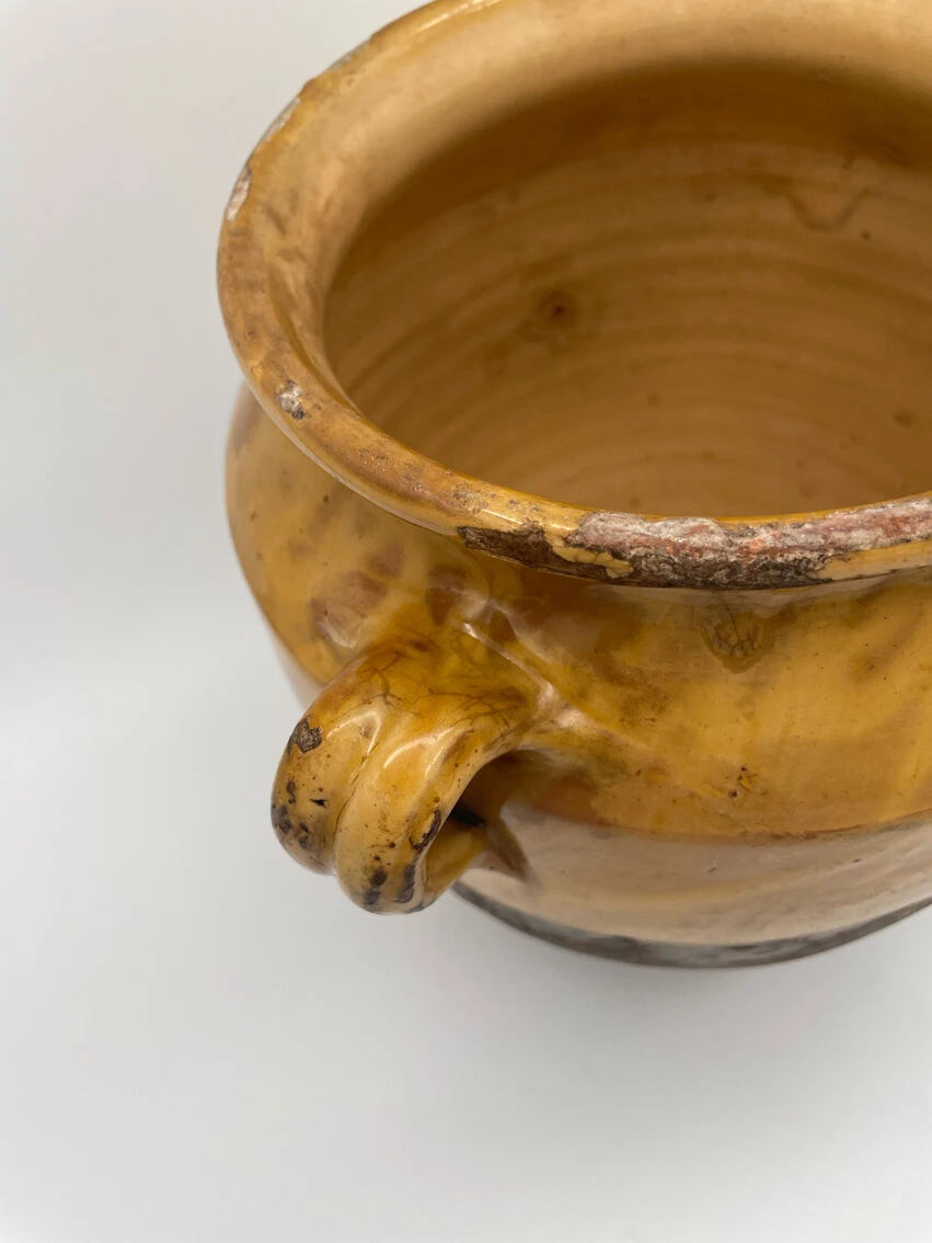 Ancien Pot à Confit En Terre Cuite Jaune Vernissé XIX Eme 9 Ancien Pot à Confit En Terre Cuite Jaune Vernissé XIX Eme – Image 7